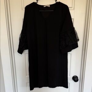 Elegant Black Long Sleeve Dress
